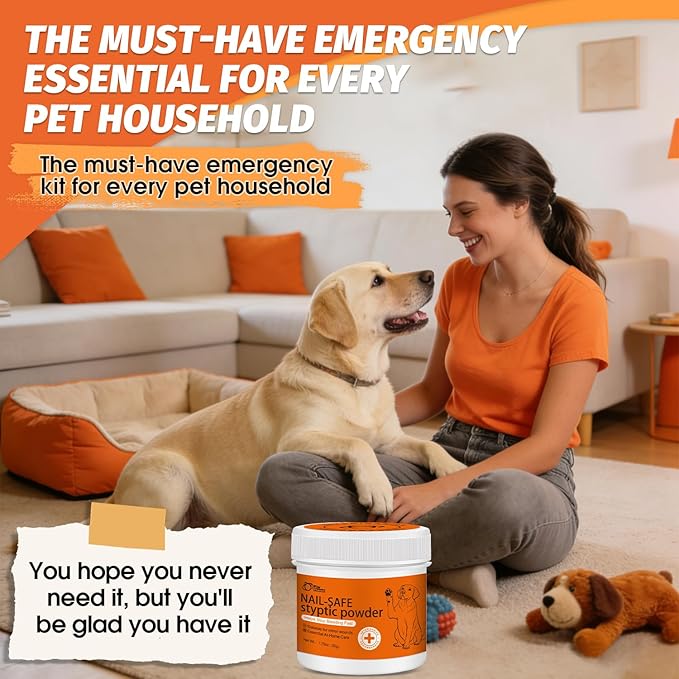 PAW PLANET Fast Acting Styptic Powder for Pets, Instant Blood Stopper for Dogs, Cats & Birds, Pain-Free Hemostatic Powder for Grooming Accidents & Broken Nails, Essential Pet First Aid Kit