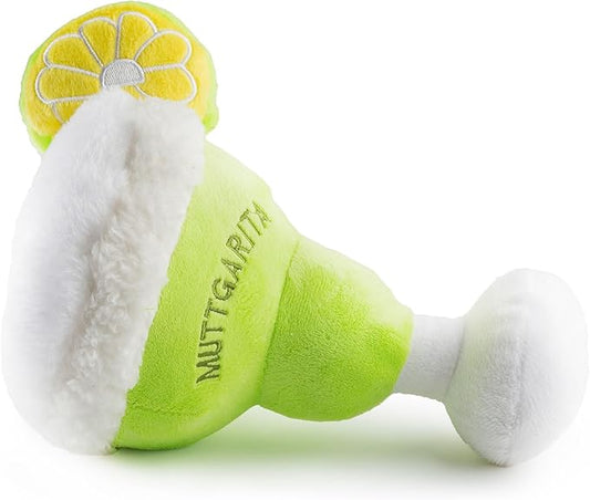 Haute Diggity Dog Muttgarita, Plush Designer Dog Toys with Interactive Squeaker, Stimulating Pet Enrichment, Machine-Washable & Safe Materials for All Breeds, One Size