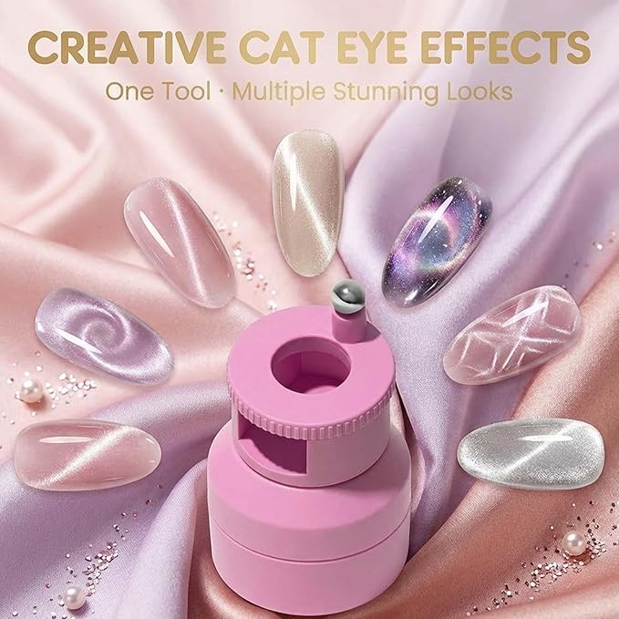 2026 New Rotating Cat Eye Magnet, 360° Rotating Cat Eye Magnet For Nails,Glass Bead NailMagnet