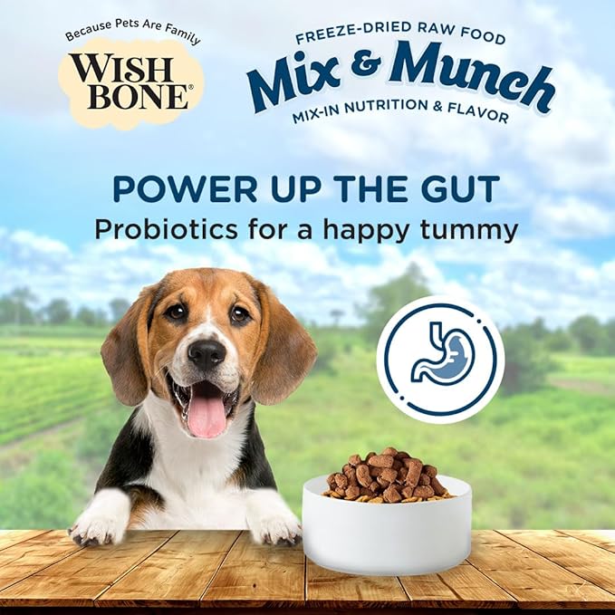 Wishbone Mix & Munch Raw Freeze-Dried Grain-Free Chicken and Rabbit for Dogs 350g