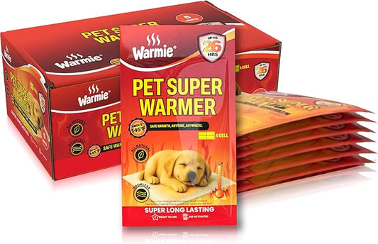 Warmie Super Warmer for Dogs & Cats | All Natural & Safe, Easy & Comfort, Instant & Quick Heat | Air Activated, Last-Longer, Bigger&Wider Size | Steady Heating for Cold Temperature, Odorless, 5 Packs