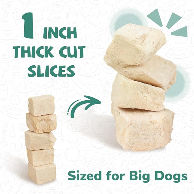 PAWUP Freeze-Dried Dog Treats, Single Ingredient Chicken Breast, High Protein Natural Healthy Treat for Medium & Large Dogs, 3.8 oz