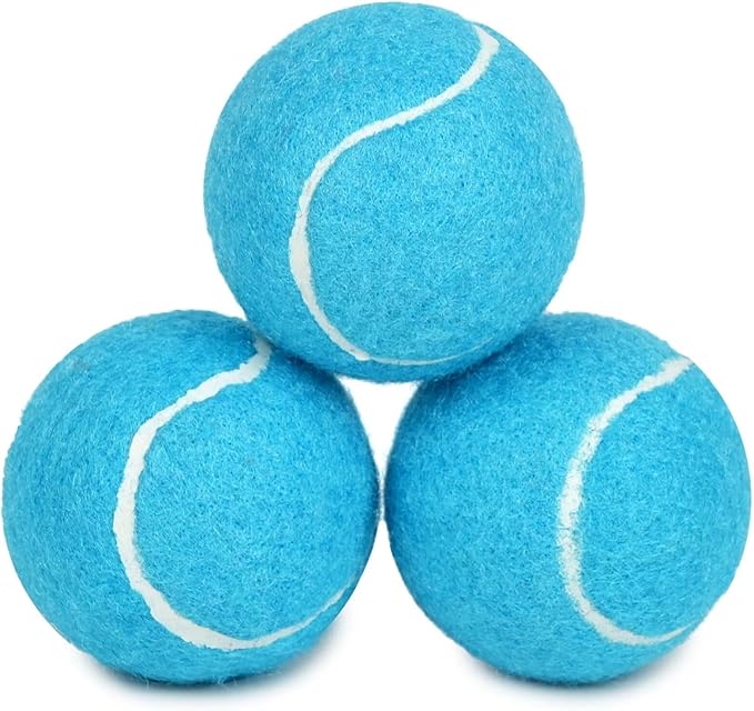 Prime Pets Durable Dog Tennis Balls 3 Pack, 2.5” High-Bounce Non-Squeaky Silent Dog Toy Balls for Fetch & Outdoor Training, Suitable for Small and Medium Dogs
