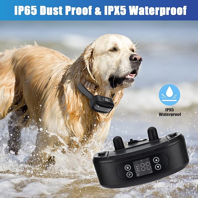 WIEZ GPS Wireless Dog Fence, Electric Dog Fence for Outdoor, Pet Containment System with Waterproof Collar, Adjustable Range 98-3280 FT, Harmless and Suitable for Most Dogs