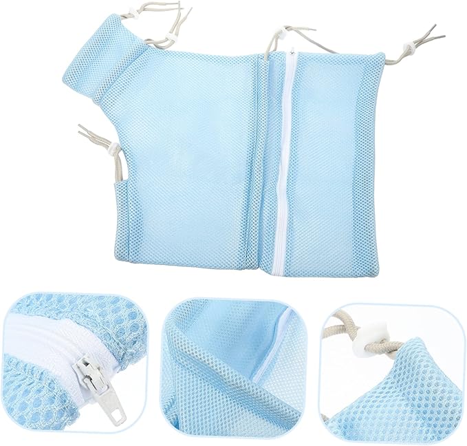 SUPVOX Cat Grooming Bath Bag Reusable Netting Bag Pet Wear-Resistant Polyester for Cats