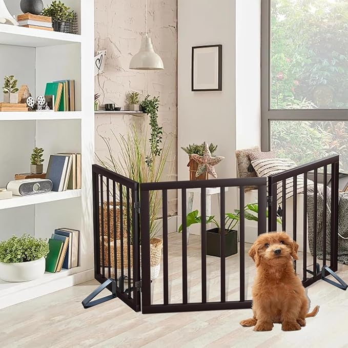 2-Pack Dog&Pet Gate Support Feet – Freestanding Dog Gates Stabilizer, Fit for Extra Wide Foldable Dog Gates, Wooden Fences, and Freestanding Panels – Easy to Install (Adjustable)