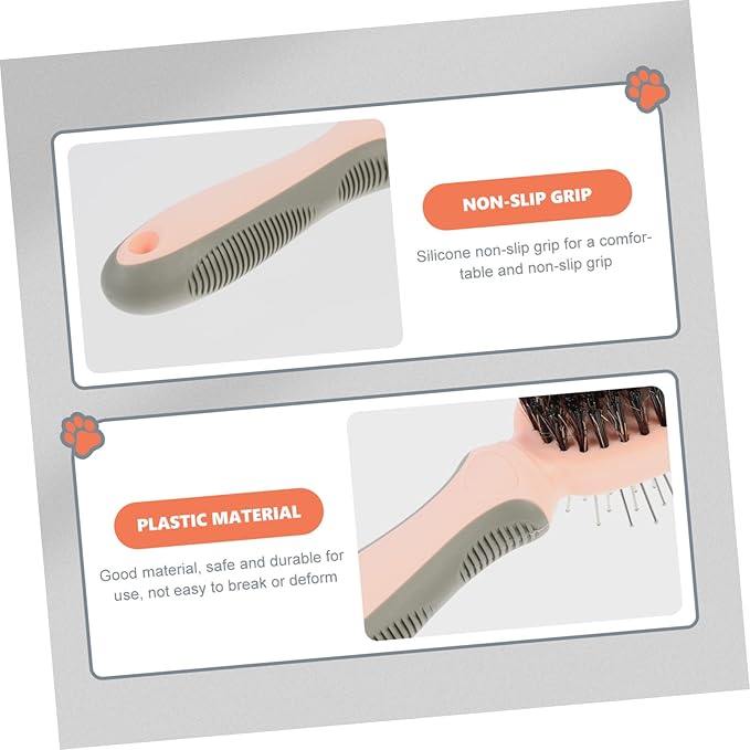 TOYANDONA Sturdy Pet Grooming Brush Ergonomic Cat Comb for Home Use Matted Fur Remover