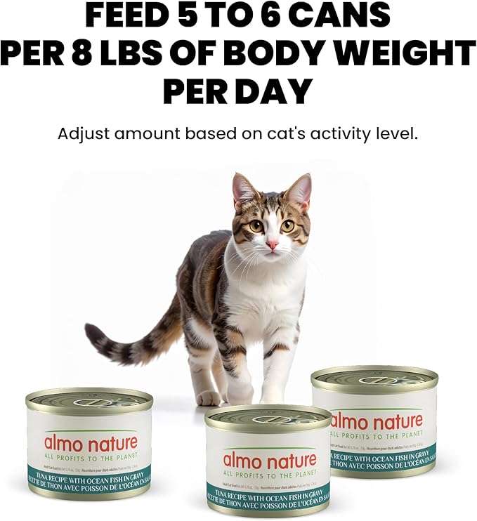 almo nature Supportive Formulas Golden Age HQS Tuna & Ocean Fish in Gravy Wet Cat Food, 1.77-oz can, case of 6