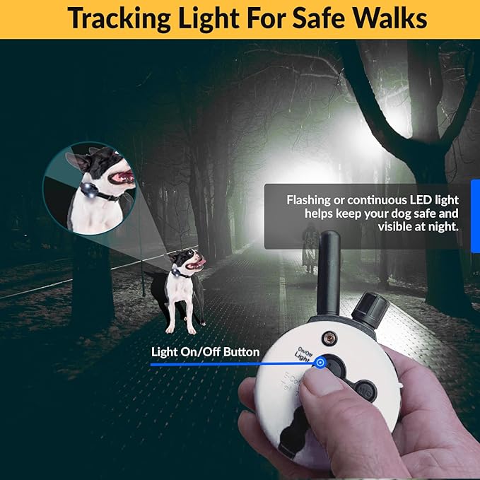 E-Collar – Educator ZEN-302-1/2 Mile Waterproof Remote Dog Training Collar Includes Premium Finger Clicker Trainer, 100 Programmable Levels + Vibration + Light + Sound