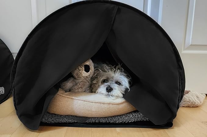Original Patented Cozy Pet Bed: Calming Den for Indoor Cats and Small Dogs, Portable Cave Tent Design for Comfort, Ideal for Pets Seeking a Relaxing, Secure Space, Ideal for Anxiety Relief & Comfort