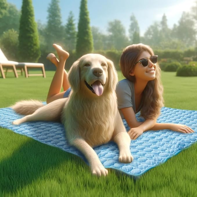 Dog Cooling Mat for Dogs, Pet Cooling Pad Bed for Dog Easy Washable for All Types of Pets and Perfect for Both Indoor and Outdoor Use, Including Car Seats 28" x 22"