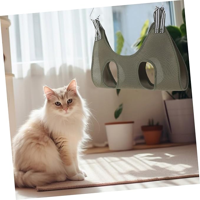 Cat and Dog Grooming Hammock Pet Grooming Leash for Nail Clipping Space-Saving Wall Door Mount Suitable for Elegant Home Decor Addition