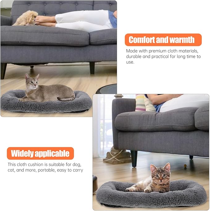 PRETYZOOM Waterproof Anti-Slip Pet Mat Thickened Grey Small Dog Bed Cushion Warm Floor Sleeping Pad for Puppies and Cats Home Pet Supply