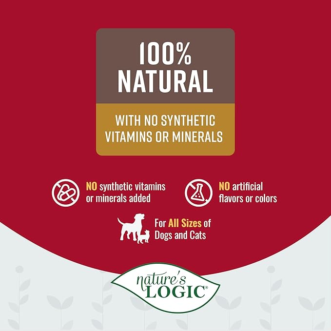 Nature's Logic Beef Crumble Cat & Dog Food Topper - 100% Natural Meal Enhancer - Roasted Beef Lung & Liver - Supports Heart Health with Taurine - No Additives/Preservatives - All Breeds & Life Stages