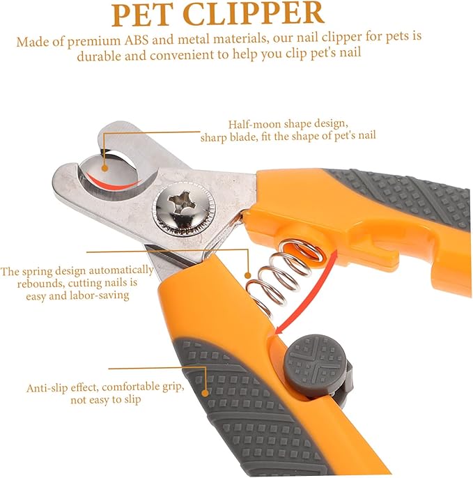 Milisten Portable Pet Nail Clipper for Dogs and Cats Ergonomic to Use Safe Nail Trimmer for Animals Convenient Daily Grooming