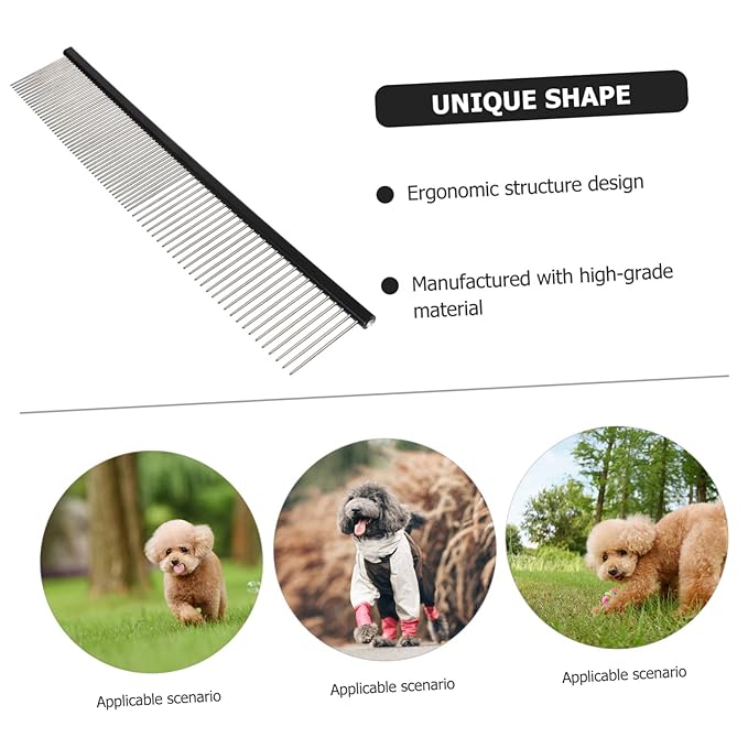 TOYANDONA Portable Multi-function Pet Comb for Dogs and Cats Ergonomic Design for Easy Grooming Non- Handle for Daily Use and Bathing Compact and Hair Removal Tool