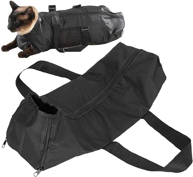 Cat Grooming Bathing Restraint Bag No Scratching Biting for Bathing Nail Trimming Injecting Examining Pet Cat Nail Clipping Cleaning Grooming Washing Shower Bath Bag