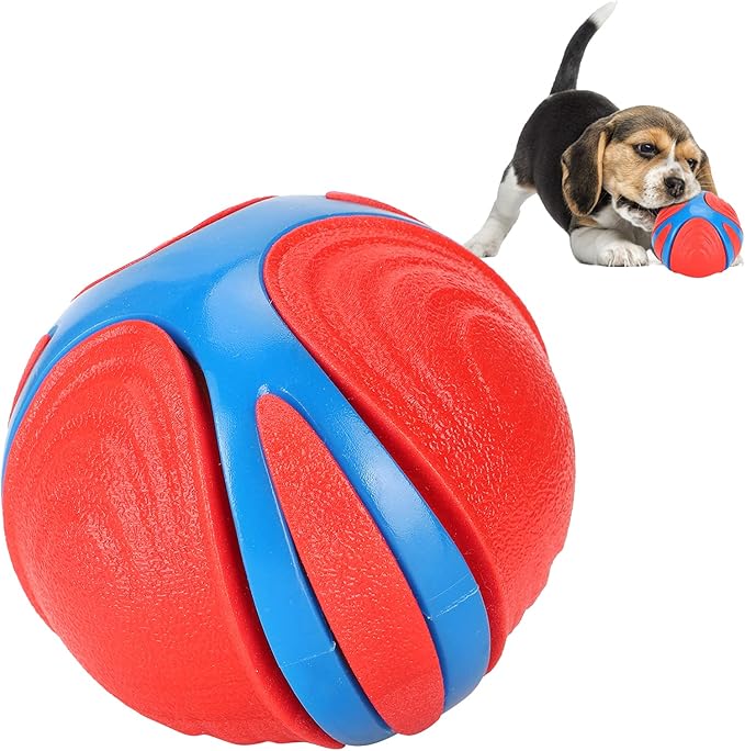 Puppy Chew Toy Solid Dog Balls, 3.5 Inch Bite Trainer Ball - Durable Flexibility, Interactive Pet Chewing Supplies for Anxiety Relief
