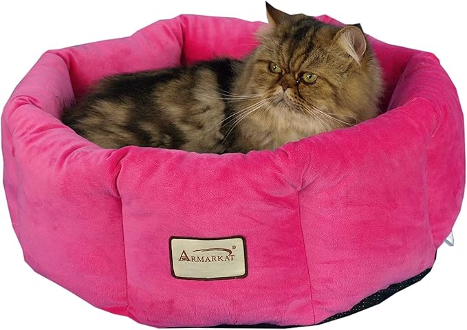Armarkat C03CZH Cozy Pet Bed 15-Inch Diameter, Pink