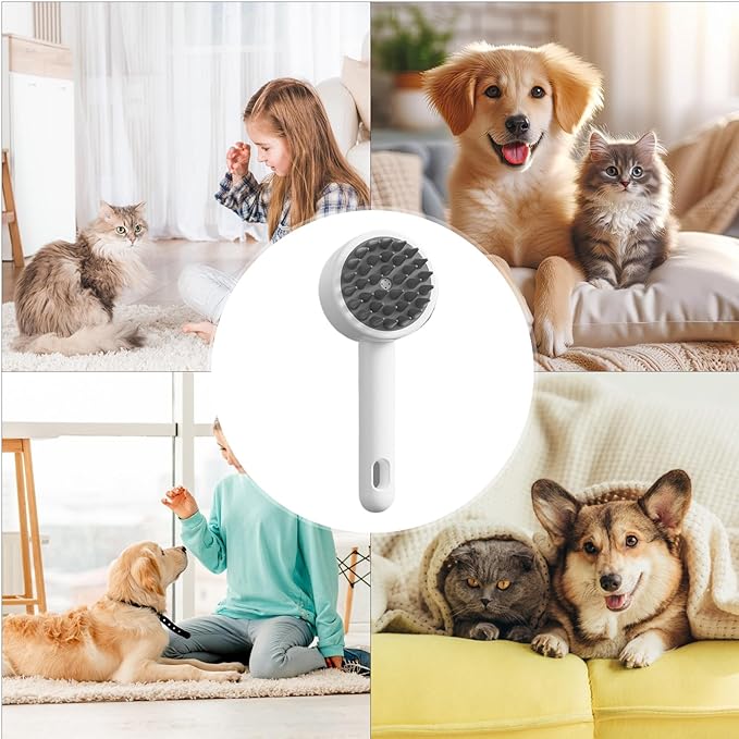Pet Bath Brush - Cat Grooming Massaging Cleaning Supplies | Pet Spray Massage Comb - for Dogs Cats Puppy Kitten Bath Shower Wash
