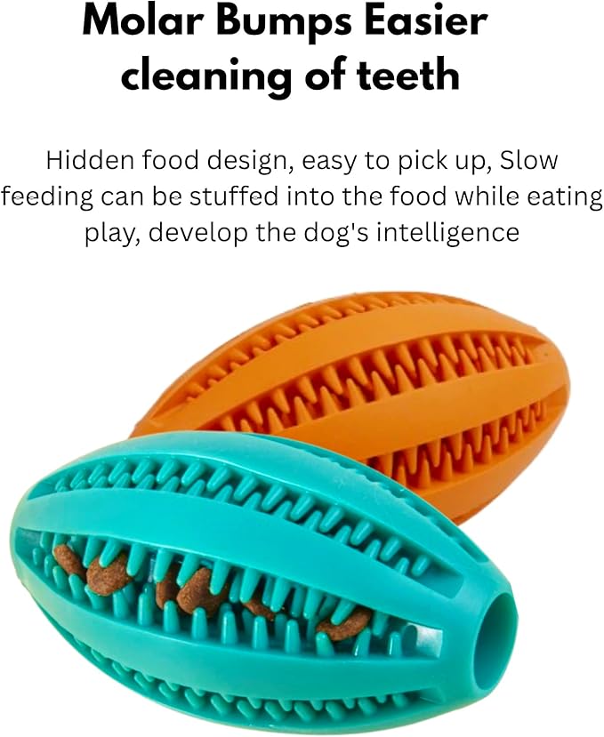 Heavy Duty Dog Ball Toy for Strong Chewers, Natural Rubber Fetch & Chew Balls, Pack of 2 for Large & Medium Dogs