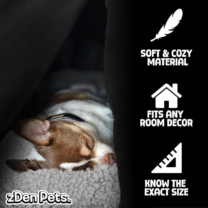 Original Patented Cozy Pet Bed: Calming Den for Indoor Cats and Small Dogs, Portable Cave Tent Design for Comfort, Ideal for Pets Seeking a Relaxing, Secure Space, Ideal for Anxiety Relief & Comfort