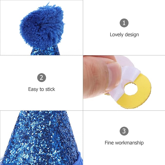 Pet Birthday Party Hat and Sequins Bow Tie Set with Number Accent, Small Puppy Hat and Blue Bowknot for Dog Birthday Supplies
