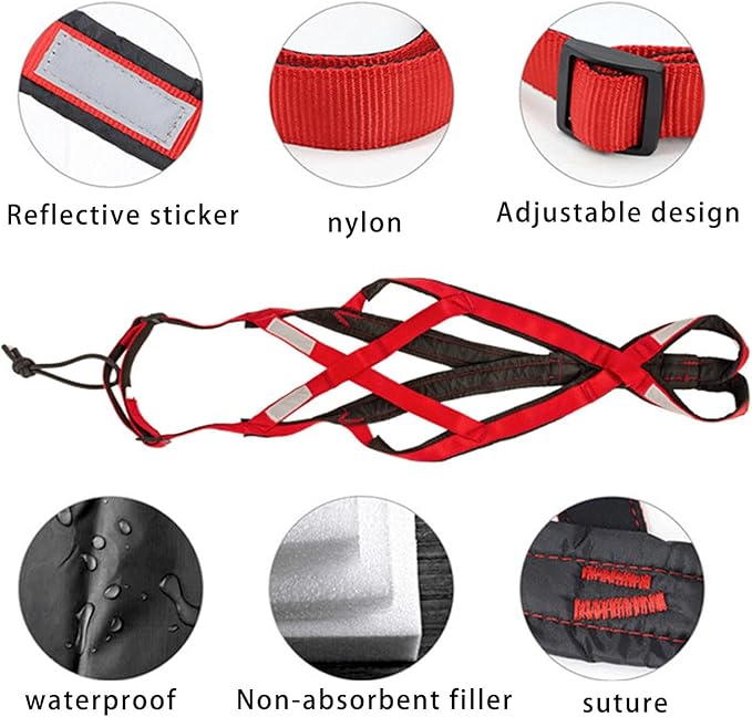 Dog Sledge Harnesses Pet Strong Training Sledge Supplies Work Out Dog Pulling Sledding Harness Sledding Harness for Dogs