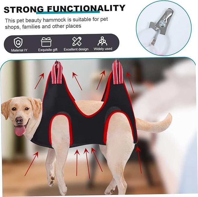 Happyyami 1 Set Pet Grooming Hammock for Cats Bag for Grooming Durable and Easy to Use for Nail Trimming and Pet Care Random Color