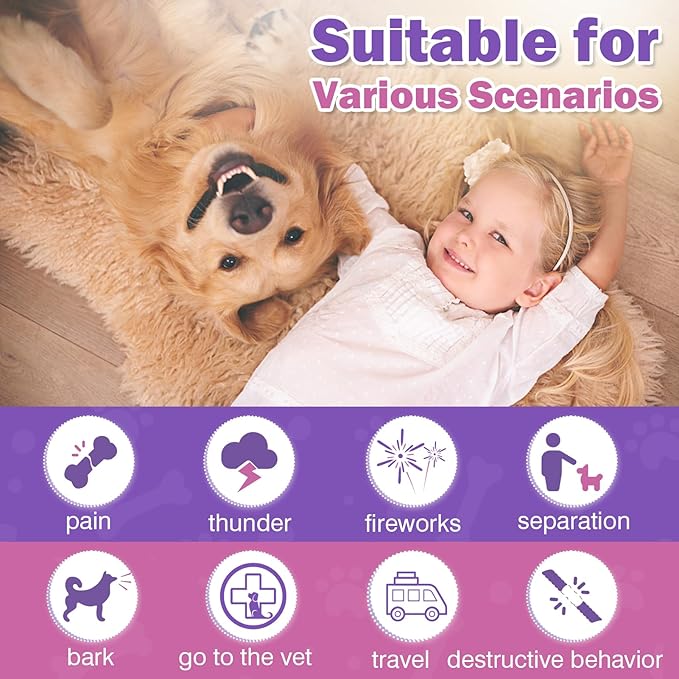 Calming Chews for Dogs 200pc Dog Treats and Bites with Melatonin - Dog Calming Snacks to Help Promote Calm for Dogs Dealing with Noise, Thunder, Barking,Separation,Chewing