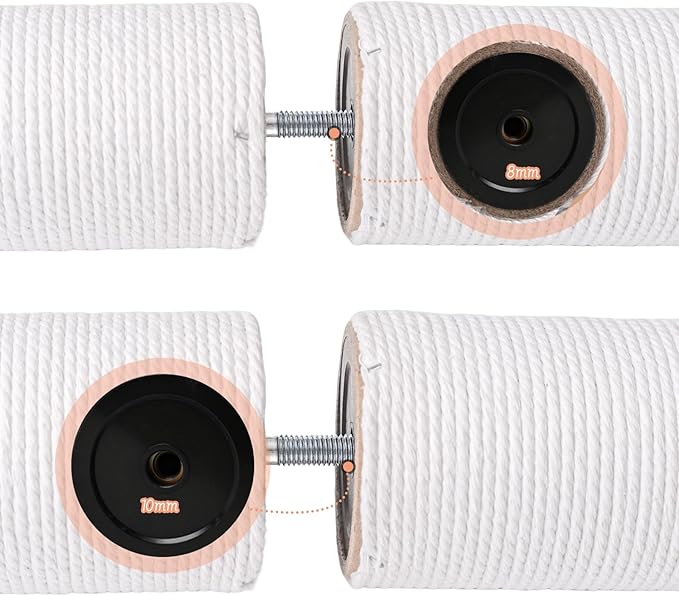 Cat Scratching Post Replacement Screws Set, M10 and M8 Bolt, Cat Tree Replacement Parts Threaded Bolt Screws with Allen Wrench, Not Include Cat Scratching Post