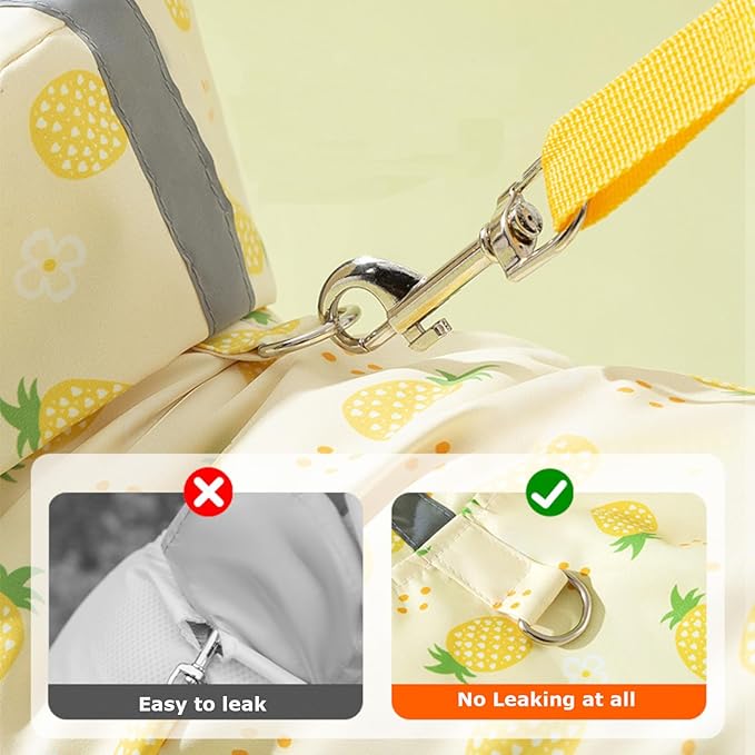 Waterproof Dog Raincoat,Full Coverage 4 Legs Dog Rain Jacket for Small Dogs,Pet Rain Coat with Hood,Reflective Strips&Leash Hole Outdoor Raincoat (X-Large（for Weight 11.1-14.6 lb）, Pineapple)
