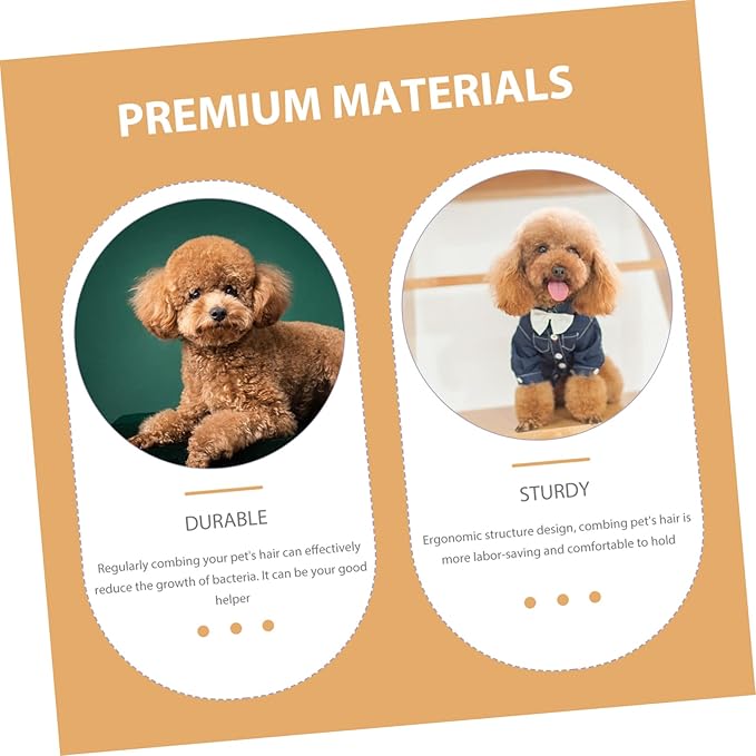 BESPORTBLE Sturdy Dog and Cat Grooming Comb Portable Wear-resistant Easy to Use Material