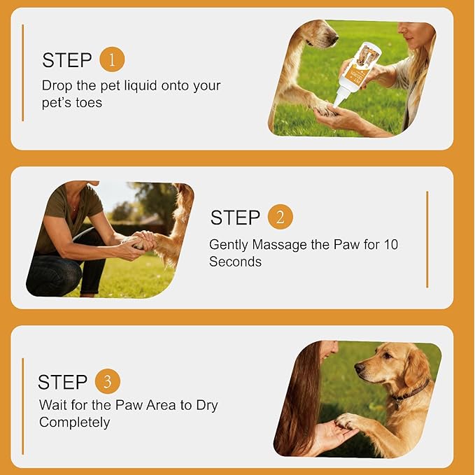 Paw Cleaner for Dogs -3.4 oz (Approx. 100 ml) Dog Toe Cleaner - Natural, Gentle, No-Rinse Formula & Deep Cleaning Dirty Paws,Safe for All Dogs & Cats