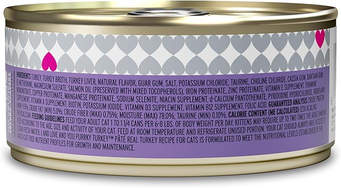 I and Love and You Wet Cat Food - Purrky Turkey Pâté - Turkey Recipe, Grain Free, Filler Free, 5.5oz Pack of 12 Cans