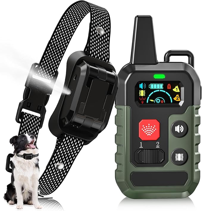 Citronella Training Collar for Dog [No Refill Spray] with 6 Adjustable Sensitivities & Beep/Vibration/Spray 4 Mode Bark Collar, IPX7 Waterproof Safer Citronella Bark Collar for L/M/S Dogs