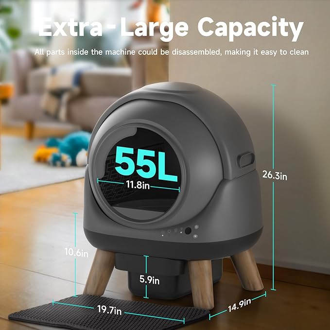 Self Cleaning Litter Box for Multiple Cats