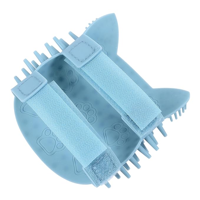 Cat Massage Comb Silicone Self Grooming Brush Wall-mounted Cat Scratcher Indoor Use Light Green Small