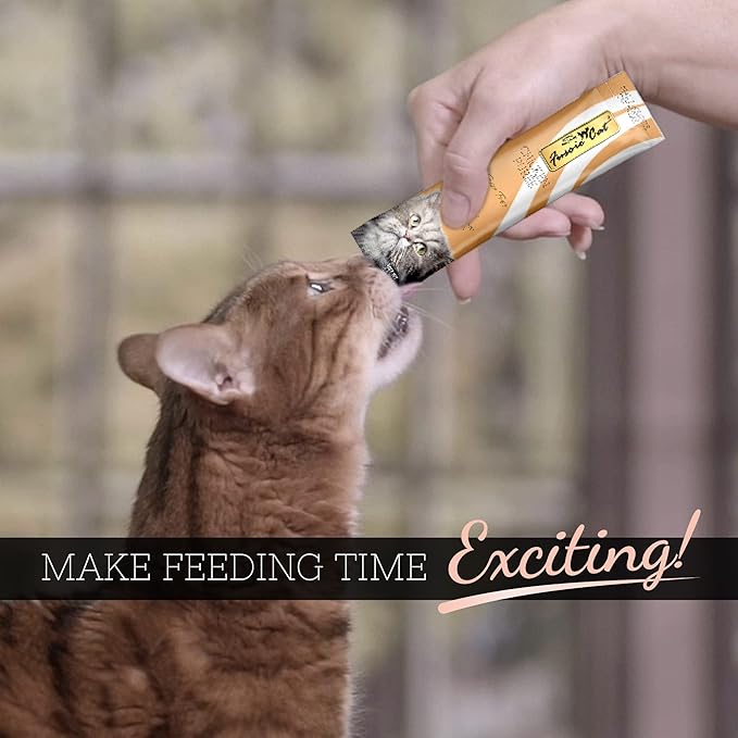 Fussie Cat Chicken Puree, lickable cat Treats, 0.5oz Pouch 4 Count (Pack of 4)