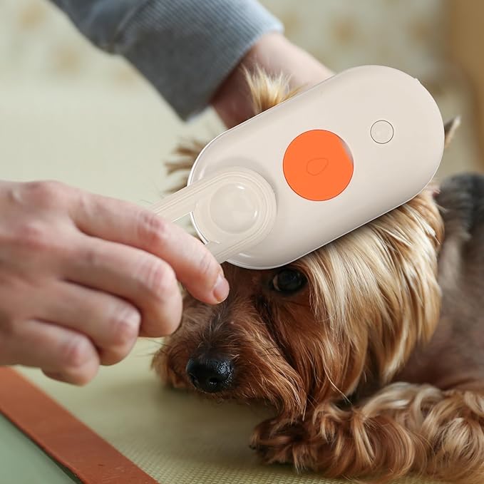 YARNOW Pet Shedding Brush and Cat Grooming Brush with Rotating Design Khaki Color Detachable Hair Removal Comb for Long and Short Haired Dogs and Cats for Pet Grooming