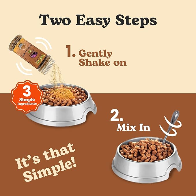 Wild Meadow Farms - Magic Dust Pork Jerky Topper, Single Protein Pet Food Topper for Dogs & Cats, Enhance Flavor & Elevate Mealtime Excitement for Picky Eaters - 3.5 Ounce Bottle in Pork Flavor