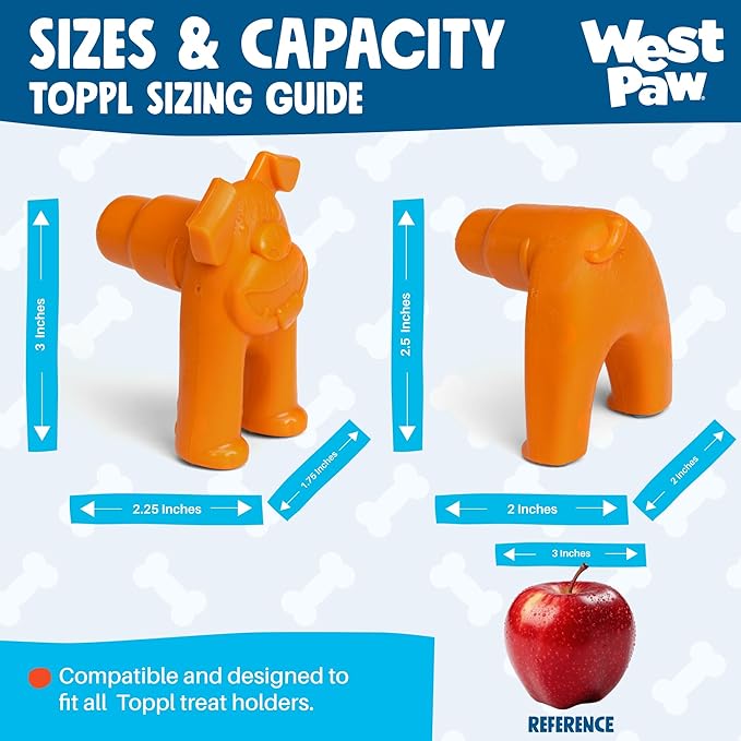 WEST PAW Toppl Stopper Insert Accessory for Toppl Dog Treat Toy – Keeps Toy Steady and Upright for Filling and Freezing, Mess-Free Treat Prep, Dishwasher Safe, Made in USA - Aqua Blue