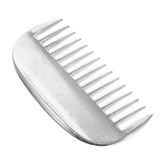 Dog and Cat Grooming Comb Metal Aluminum Deshedding Brush Wide Teeth Pet Hair Removal Comb for Long and Short Hair Pets Silver