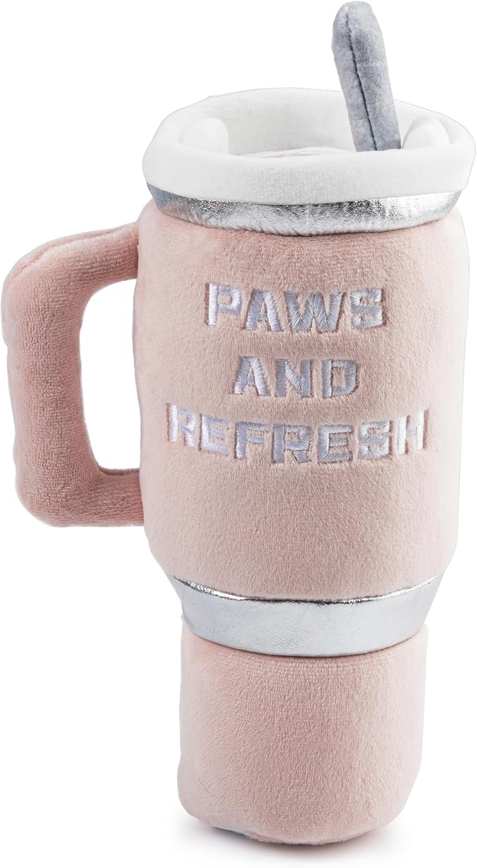 Haute Diggity Dog Snuggly Cup, Plush Designer Dog Toys with Interactive Squeaker, Stimulating Pet Enrichment, Machine-Washable & Safe Materials for All Breeds, One Size