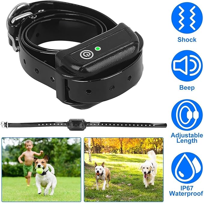 Wireless Dog Fence, Electric Dog Fence Pet Containment System with Remote Training Collar, Adjustable Range & Vibration Shock, Waterproof Receiver, Dog Boundary Container for All Dogs,for2dogs