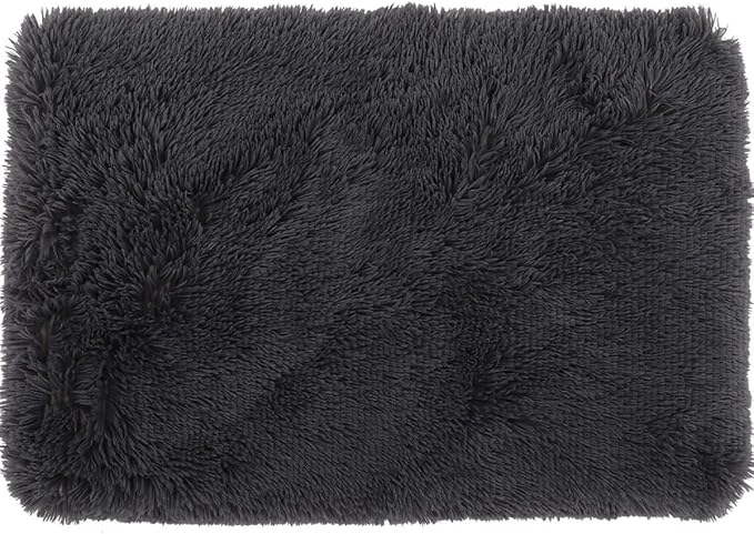 Plush Dog Bed Mat with Deep Sleep Cushion, Washable Pet Sofa Mat for Dogs and Cats, Medium 50x40x5cm, Dark Gray Comfortable Nest Pad for Puppy and Pet Supplies