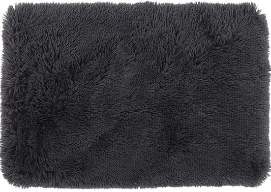 Plush Dog Bed Mat with Deep Sleep Cushion, Washable Pet Sofa Mat for Dogs and Cats, Medium 50x40x5cm, Dark Gray Comfortable Nest Pad for Puppy and Pet Supplies