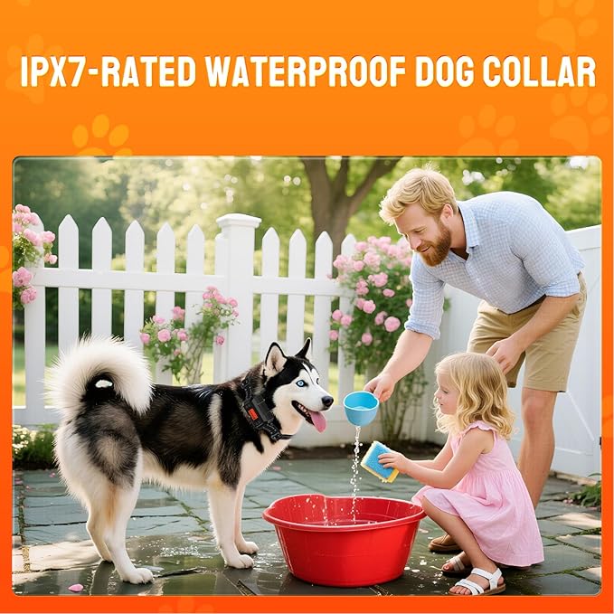 GPS Dog Collar Fence. IPX7 Waterproof Perimeter Dog Collar. 33-999yard Adjustable Range. Vibration and Electric Shock Collar for Dogs.Wireless Dog Fence Outdoor for Yard & Indoor Use