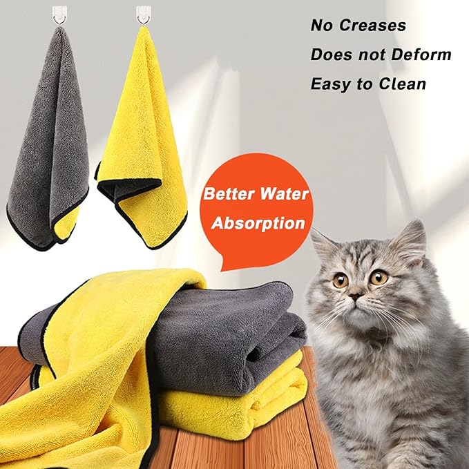 Dog Dryer and Cat Dryer Pet Drying Bag with 23.6 in Drying Towel Quick Drying Kit for Dog Afraid of Hairdryers (M)