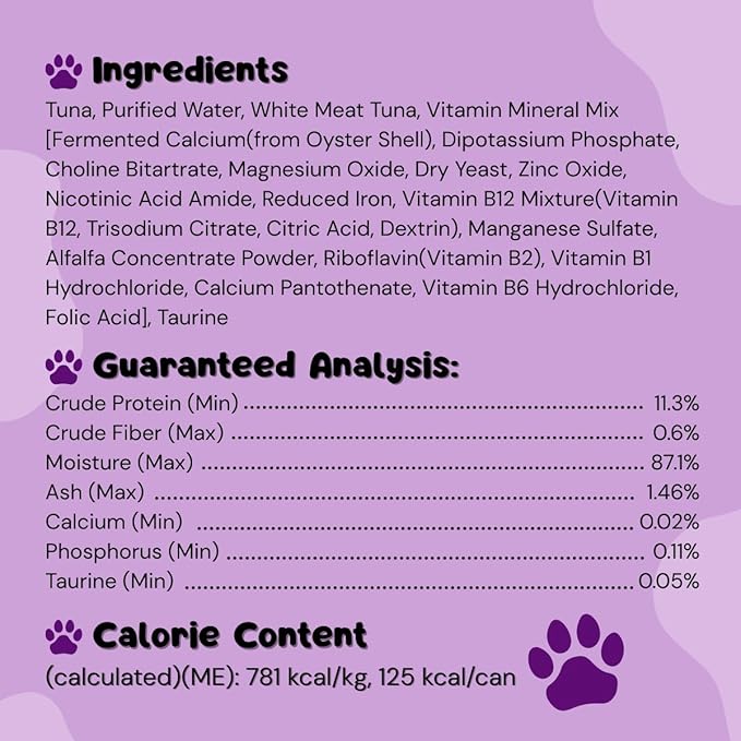 Queen's Cat & NUTRI PLAN Wet Cat Food Gourmet Tuna & White Tuna Meat Recipe 5.64 oz Cans, High Protein Taurine Rich, No Added Preservatives or Seasonings, Complete Balanced Nutrition, Pack of 24